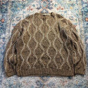 Vintage Perry Ellis Abstract Textured Sweater Large